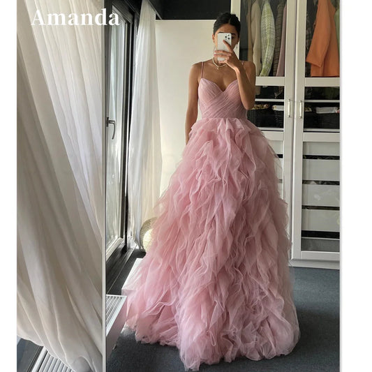 Homecoming Dresses: Prom Dress Spaghetti Straps Evening Dress Elegant Ball