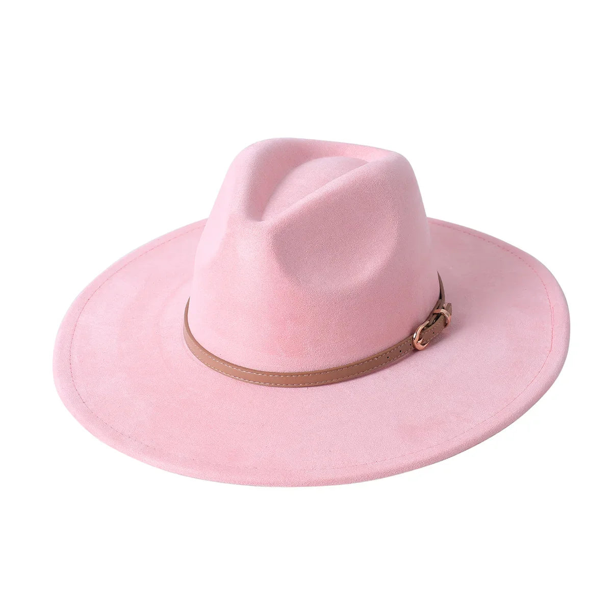 Vegan Suede Fedora Rancher Hats Blank Hats for Burning Multicolor teardrop shaped Top 9.5cm Brim Unisex Jazz Hat Church Hat