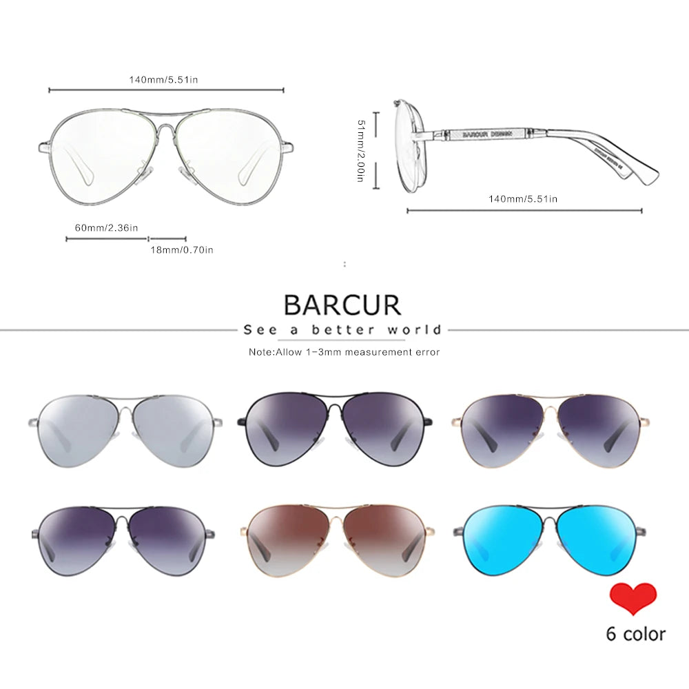 Sunglasses Polarized Men's Sun Glasses Women Pilot Gradient Eyewear Mirror