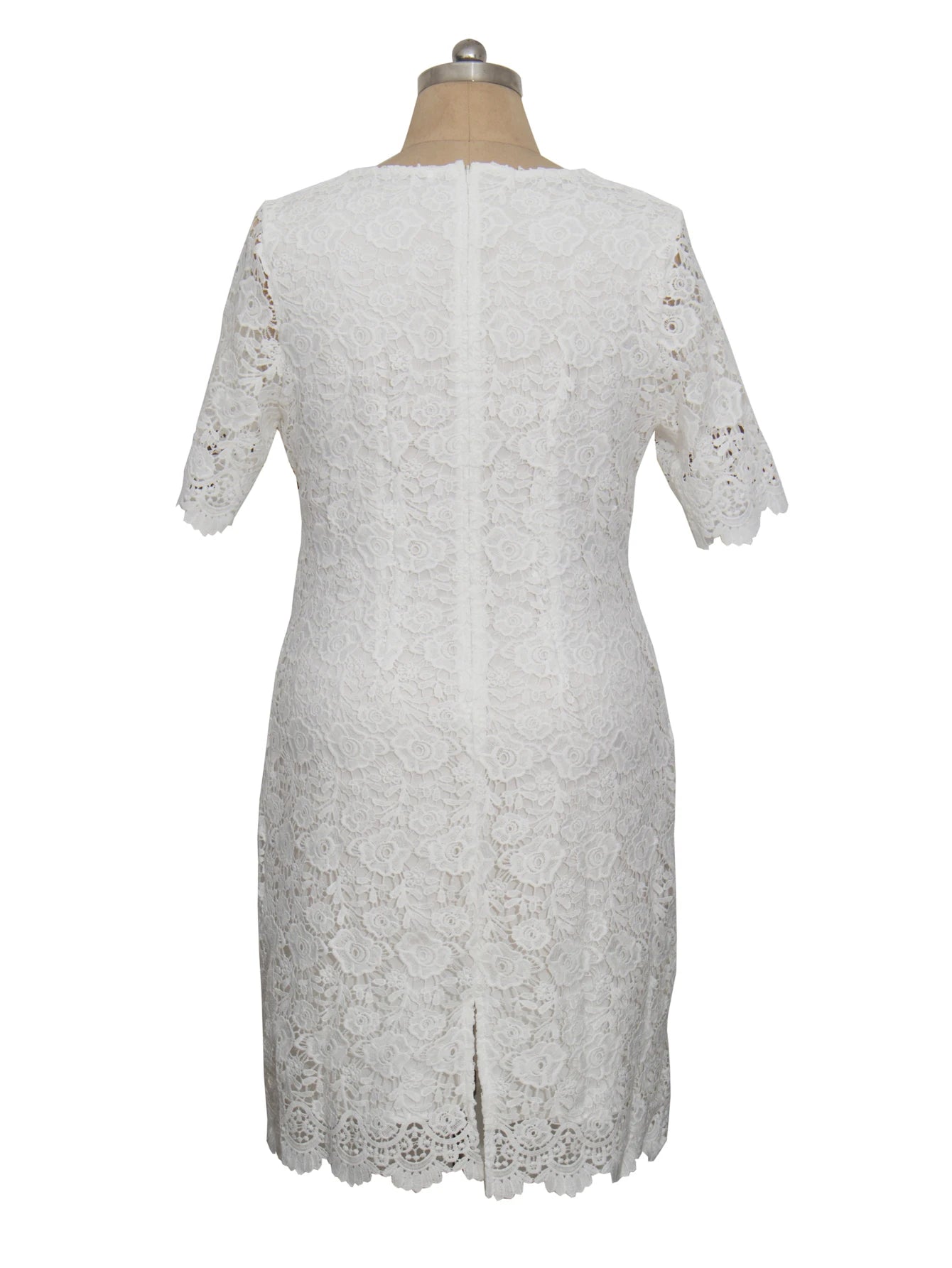 Plus Size Elegant Party Dresses White Woman Summer Embroidery Floral Wedding Guest Slim Pencil Midi Dress Vestidos