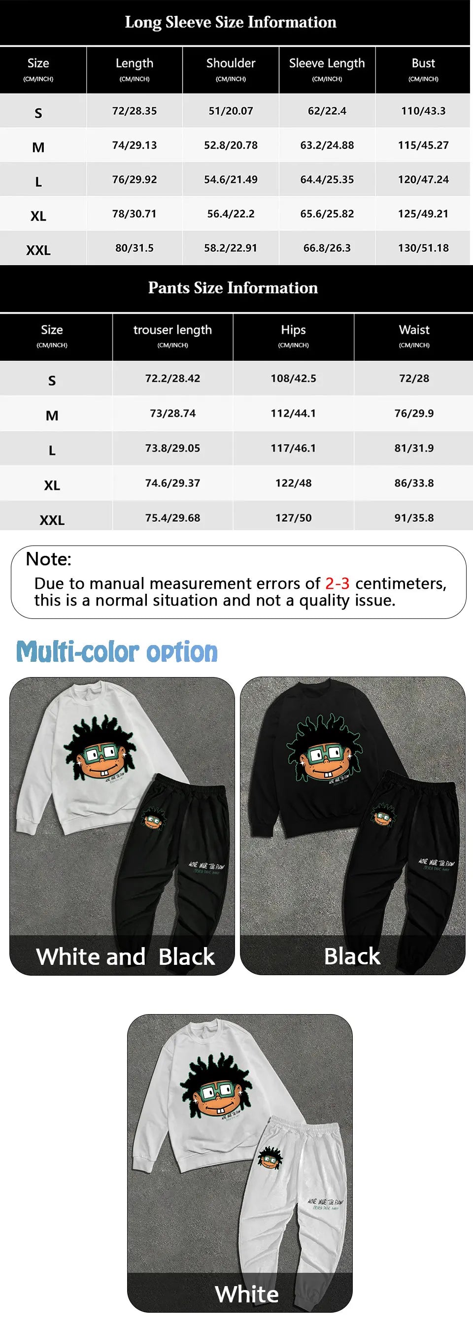 Autumn and Winter Trendy New Sweatshirt Men's Loose Casual Fit With Cute Letter Printed Hundred Long Sleeve Sweatshirt Set