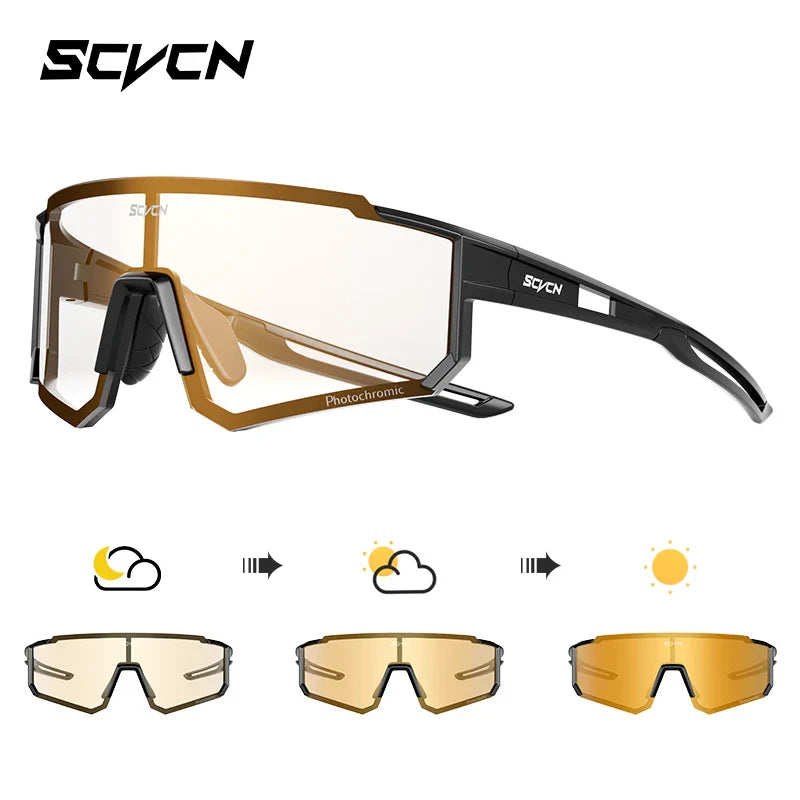 Scvcn New Fashion Sunglasses Men Women Bike Eyewear Sports Riding Glasses Bicycle Goggles Runing Drving Racing UV400 MTB Eyewear