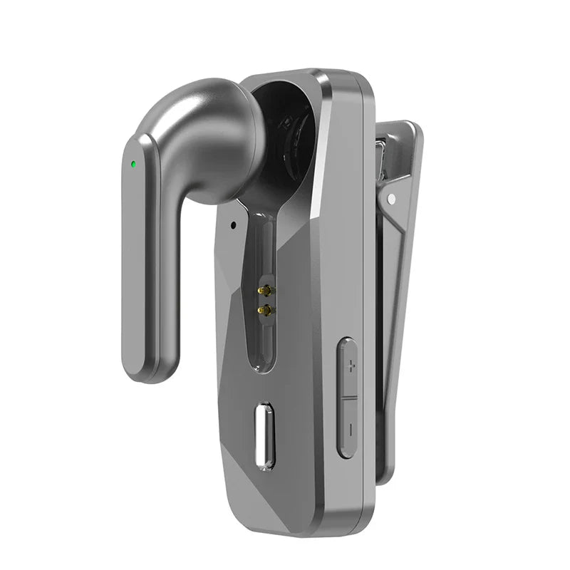 Bluetooth 5.1 Wireless Headset Business Earphone With HD Mic Handsfree Call Vibration Reminder Ear-Hook Sports Driving Headphone
