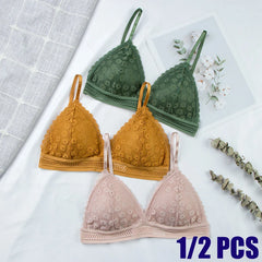 Women Lace Bra No Steel Ring Beauty Back Wrapped Chest Comfortable