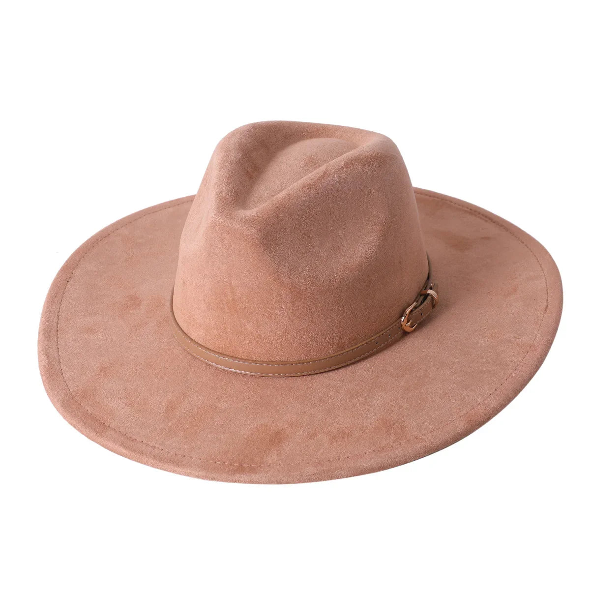 Vegan Suede Fedora Rancher Hats Blank Hats for Burning Multicolor teardrop shaped Top 9.5cm Brim Unisex Jazz Hat Church Hat