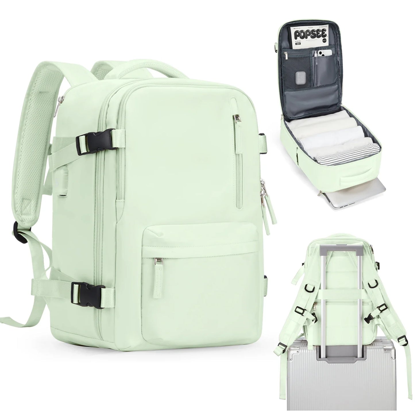 Women's Cabin Travel Backpack Laptop Bag Large Capacity Easyjet Carry-Ons 45x36x20 Backpack Ryanair 40x20x25 Water Resistant Bag