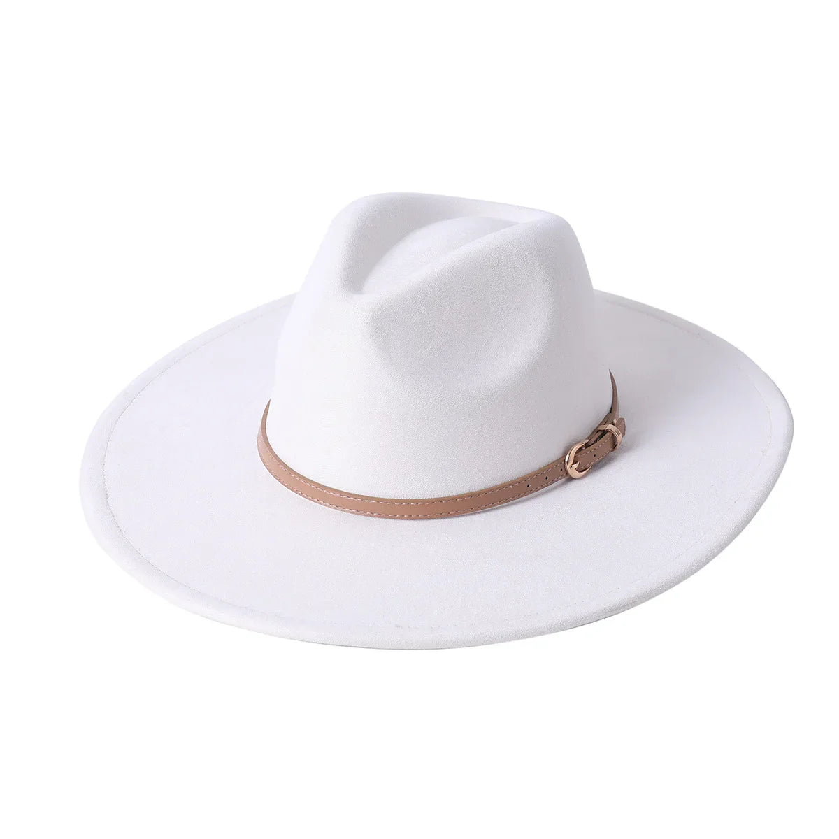 Vegan Suede Fedora Rancher Hats Blank Hats for Burning Multicolor teardrop shaped Top 9.5cm Brim Unisex Jazz Hat Church Hat