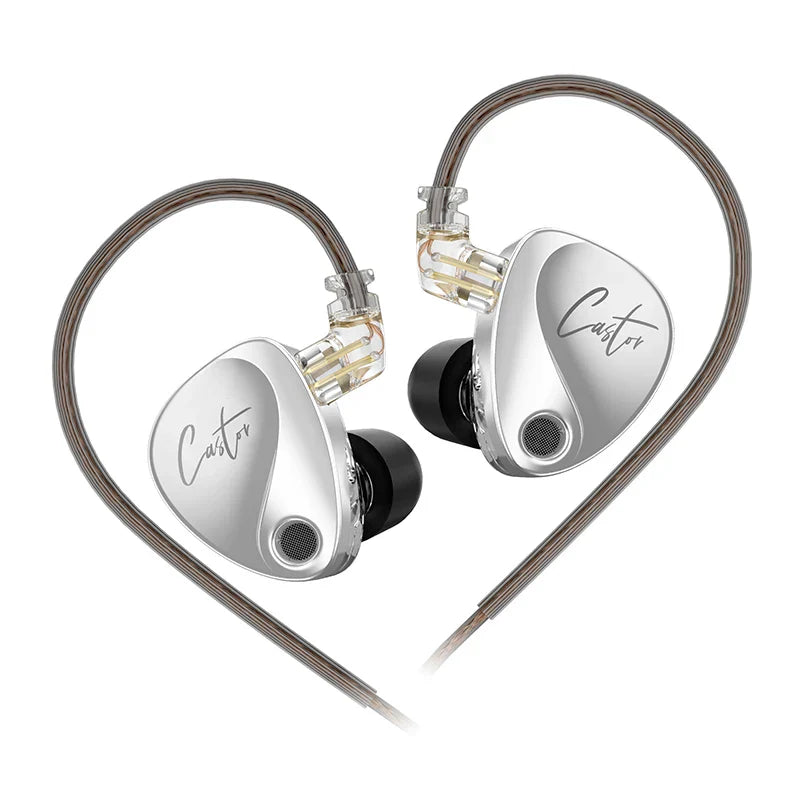 KZ Castor In Ear HiFi Earphone 2 Dynamic High-end Tunable balanced armature Earphones Monitor Headphone Cancelling Earbuds
