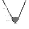 LUXUKISSKIDS Fashion Collier Simple Heart Girls Pendant Necklace Small Love Shape Stainless Steel Hearts Clavicle Choker Jewelry