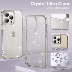 Case For iPhone 15 14 Plus 13 12 Pro Max Shockproof Silicone Transparent PC Back Cover Women's Case Accessories