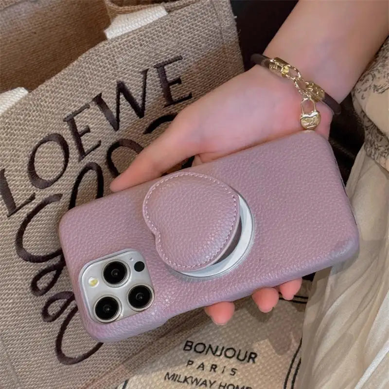 Case for iPhone 15 14 13 Pro Max Wireless Charging Magnetic Stand Cover Wireless Charging Accessories