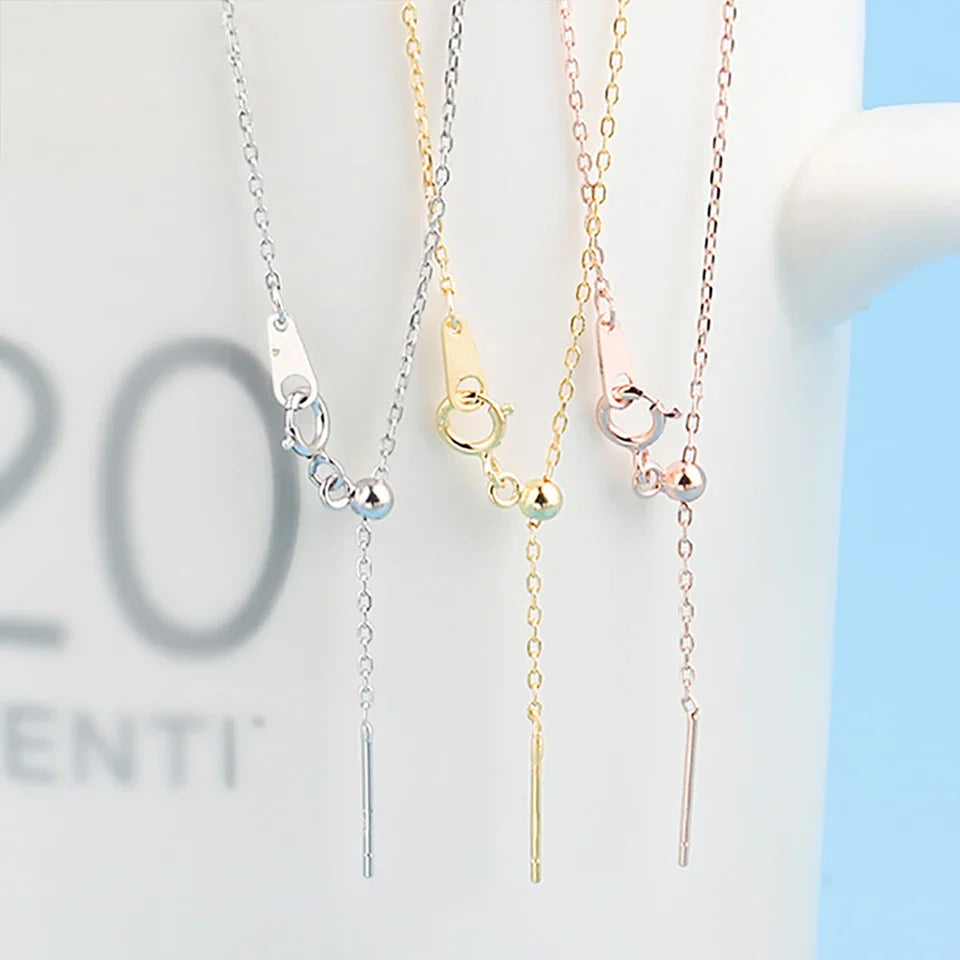 eManco Adjusta Long Layered Pendant Necklace  Stainless Steel Necklace Chocker Necklaces for Women Fashion Jewelry YX26925