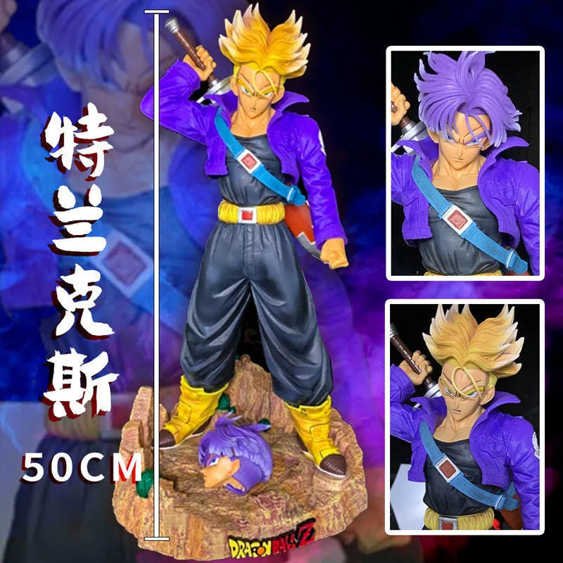 50cm Anime Dragon Ball Z Trunk Figure Dbz Super Saiyan Action Figure Model Doll Decoration Toys Gifts for Children