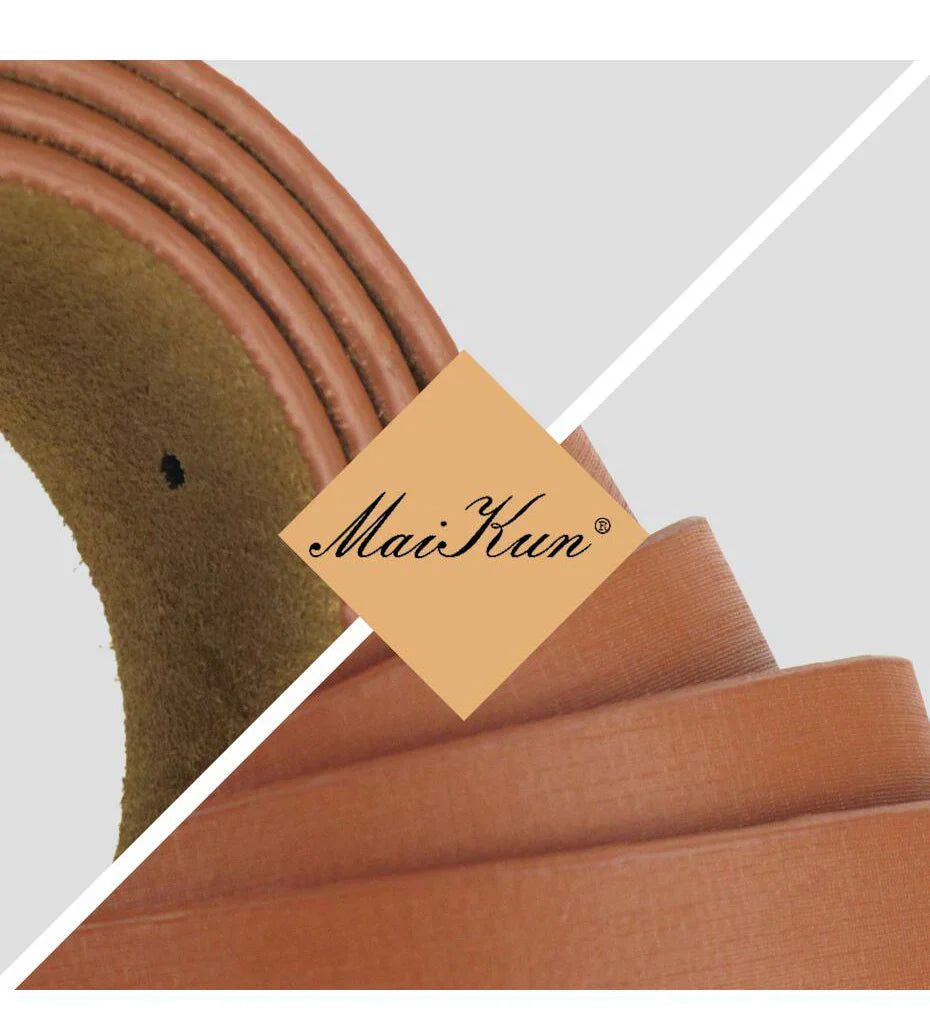 Maikun Women’s Leather Belts Removable Letter M Plate Buckle  High Quality PU Leather Belt  For Jeans Dress Halloween