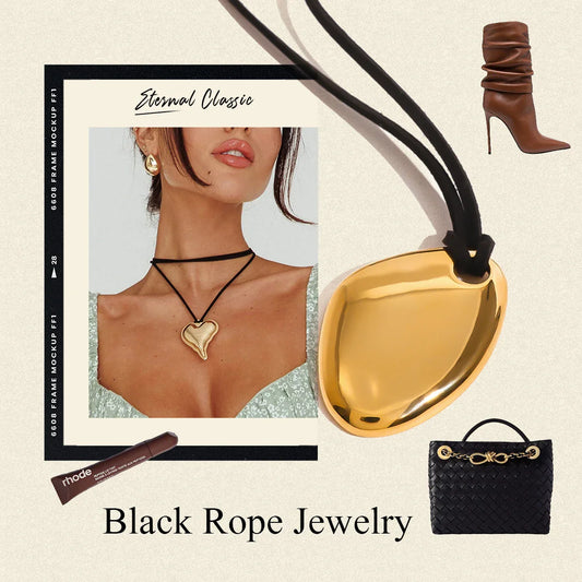 Uworld Waterproof Stainless Steel Micro Trend Cord Necklaces Women Statement Metal 18K Gold Plated Trendy 2024 Jewelry collares
