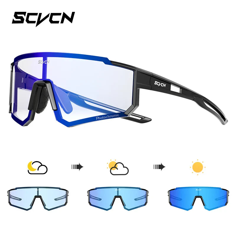 Scvcn New Fashion Sunglasses Men Women Bike Eyewear Sports Riding Glasses Bicycle Goggles Runing Drving Racing UV400 MTB Eyewear