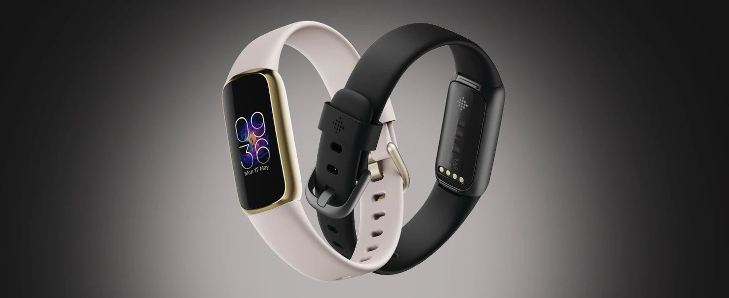 Fitbit Luxe Fitness Tracker AMOLED Screen 24/7 Heart Rate Monitor Sleep SpO2 Stress Tracker Waterproof Smart Bracelet