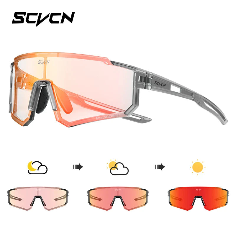 Scvcn New Fashion Sunglasses Men Women Bike Eyewear Sports Riding Glasses Bicycle Goggles Runing Drving Racing UV400 MTB Eyewear