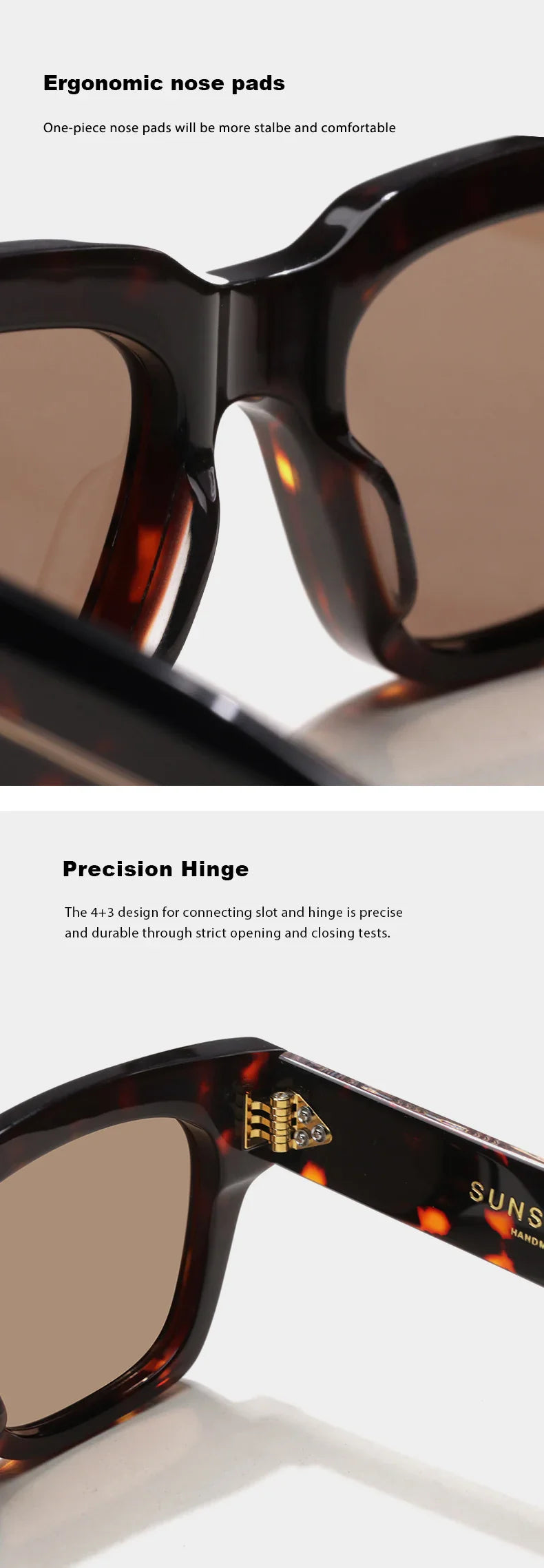 Luxury Brand Original Sunglasses Thick Acetate Handmade Men's Eyewear Designer Top Quality Women's Outdoor UV Protective glasses