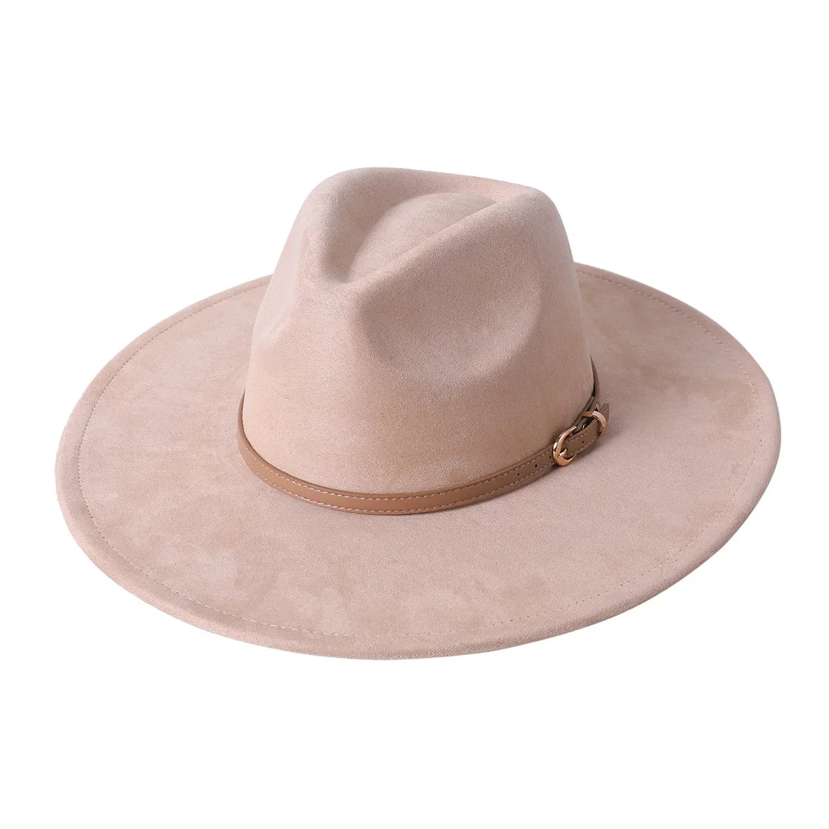 Vegan Suede Fedora Rancher Hats Blank Hats for Burning Multicolor teardrop shaped Top 9.5cm Brim Unisex Jazz Hat Church Hat