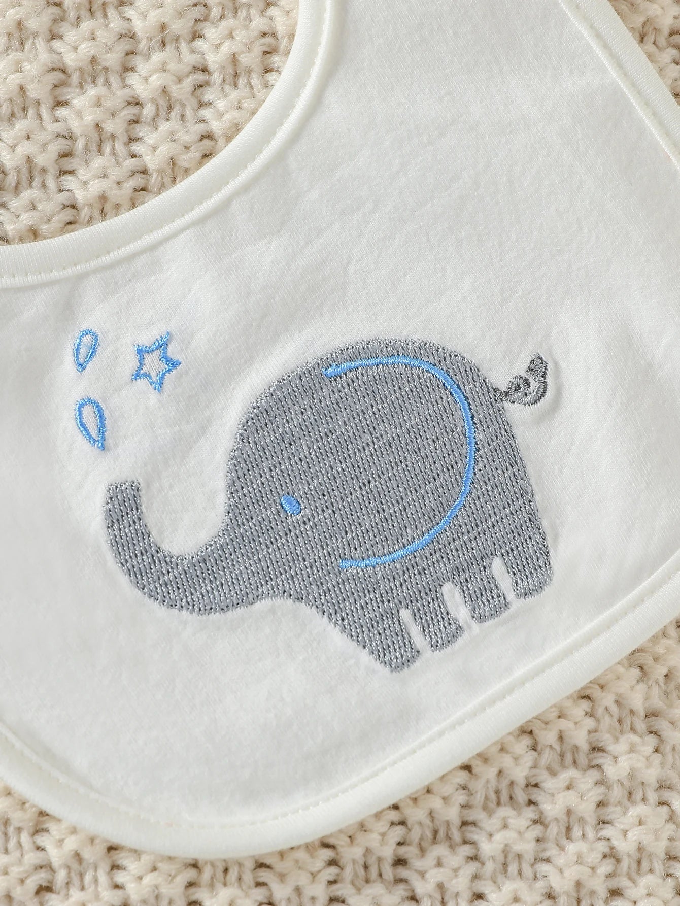 4Pcs Baby Boys Spring/Autumn Long Sleeve Cartoon Elephant Boysuit+ Stripe Trouser For Outfits Chlothing+Hat+Bib+Gloves