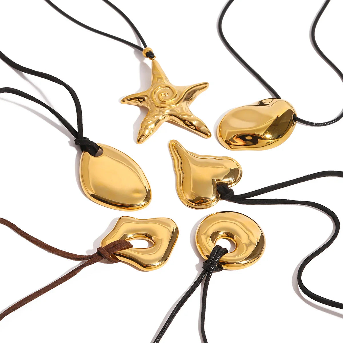 Uworld Waterproof Stainless Steel Micro Trend Cord Necklaces Women Statement Metal 18K Gold Plated Trendy 2024 Jewelry collares