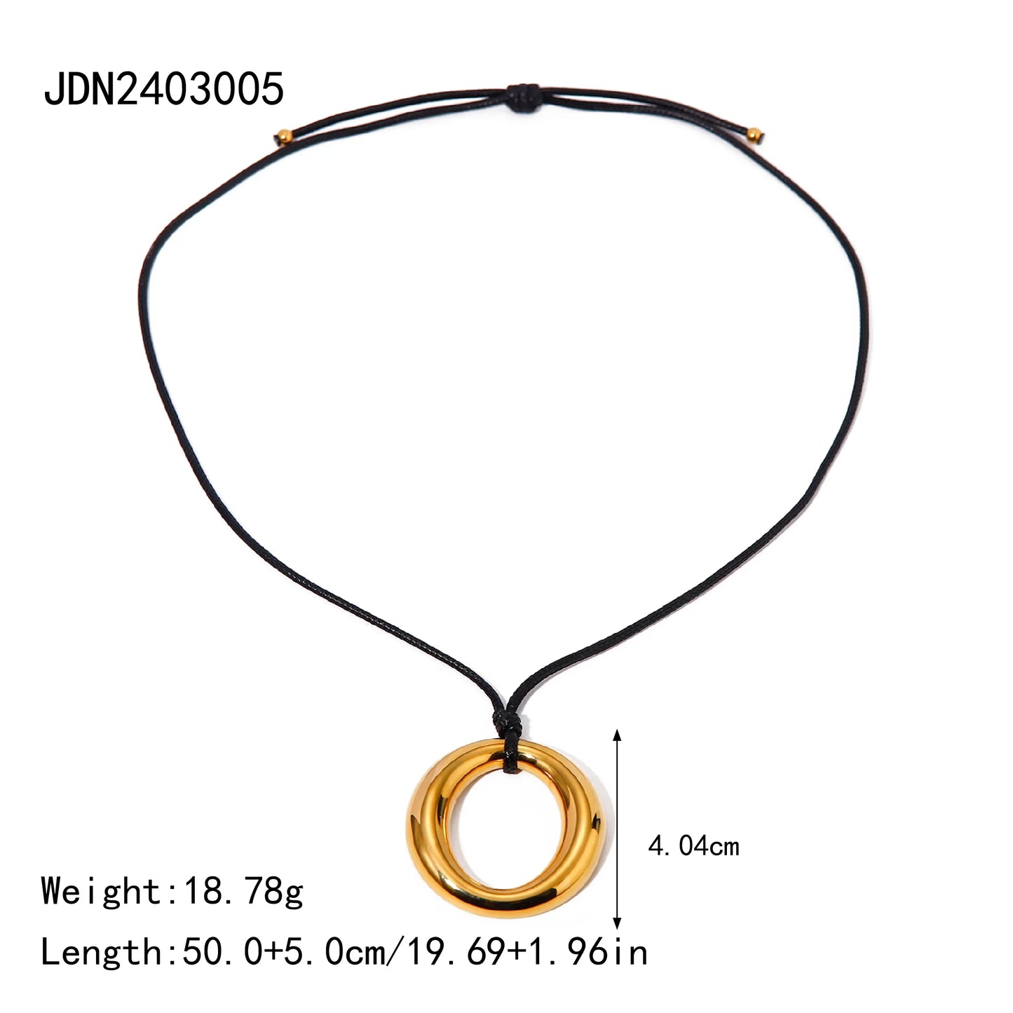 Uworld Waterproof Stainless Steel Micro Trend Cord Necklaces Women Statement Metal 18K Gold Plated Trendy 2024 Jewelry collares