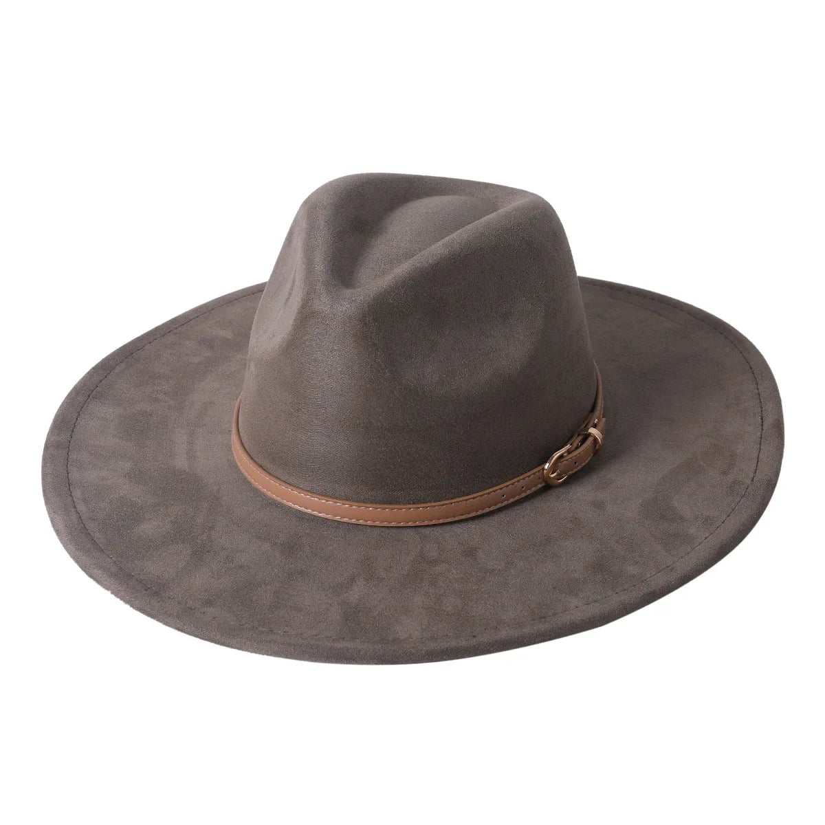 Vegan Suede Fedora Rancher Hats Blank Hats for Burning Multicolor teardrop shaped Top 9.5cm Brim Unisex Jazz Hat Church Hat
