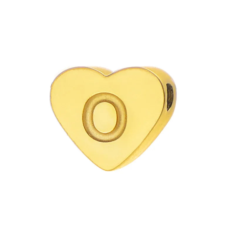 SUNIBI Initial Name Heart Shape Pendant For Necklaces Stainless Steel Necklace for Women Bracelet Make Earrings Jewelry