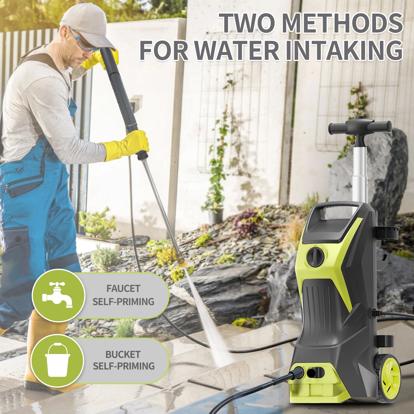 Electric Pressure Washer 4800PSI-Max 3.2GPM Power Washer Wash Machine Electric Powered with Foam Cannon for Car, Floor, Garage