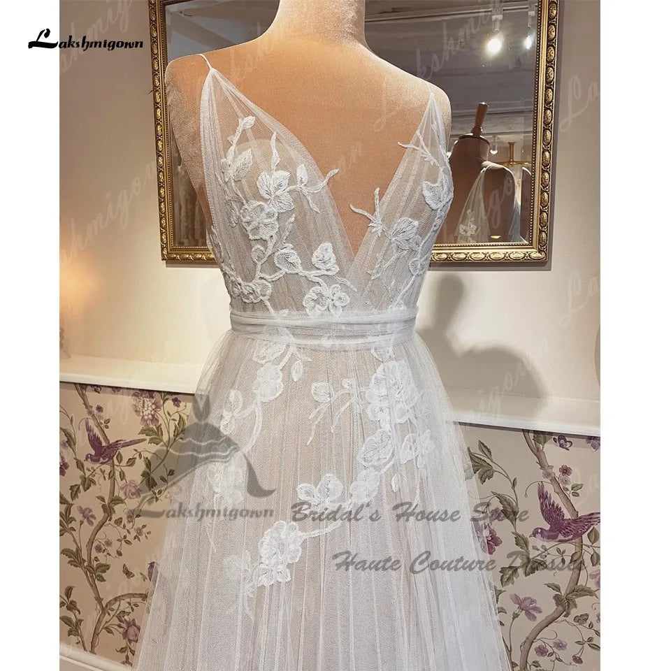White Bridesmaid Dresses: Champagne A Line Wedding Dress Beach