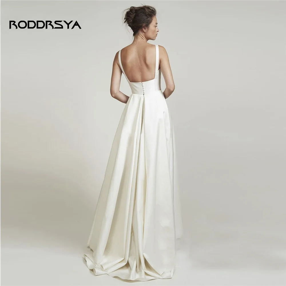 White Bridesmaid Dresses: Wedding Dresses For Women Spaghetti Straps Backless
