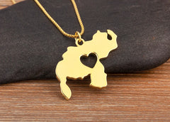 Fashion Venezuela Map Heart Design Charm Pendant Necklace For Women