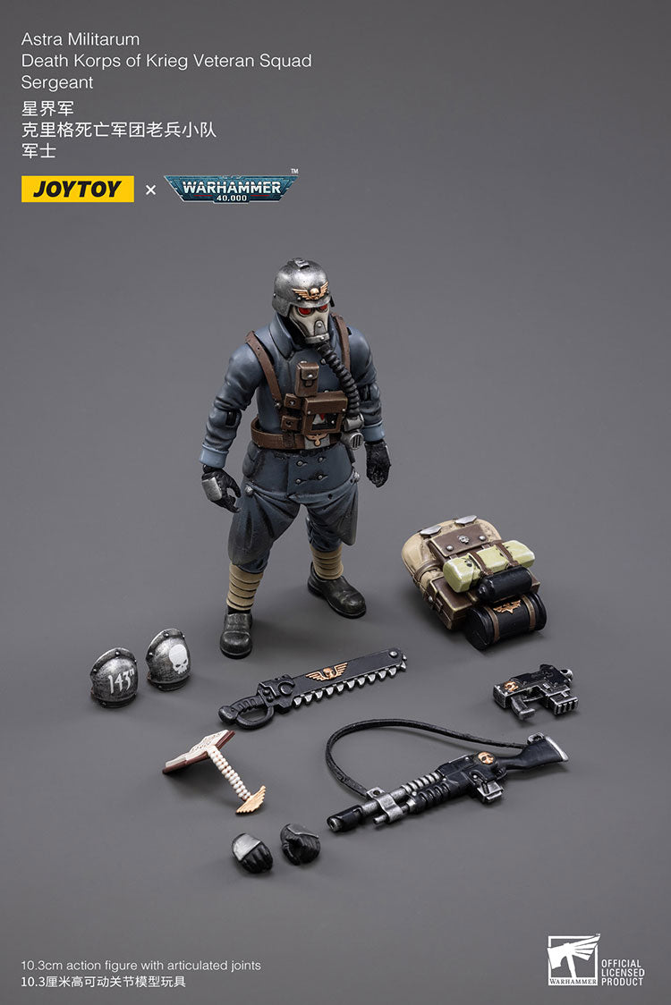 JOYTOY Warhammer 40k 1/18 Action Figures Anime 10.3cm Astra Militarum Death Korps of Krieg Veteran Squad Guardsman
