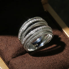 Bridal Marriage Rings Special-interested Dazzling Crystal CZ Stone Simple Stylish