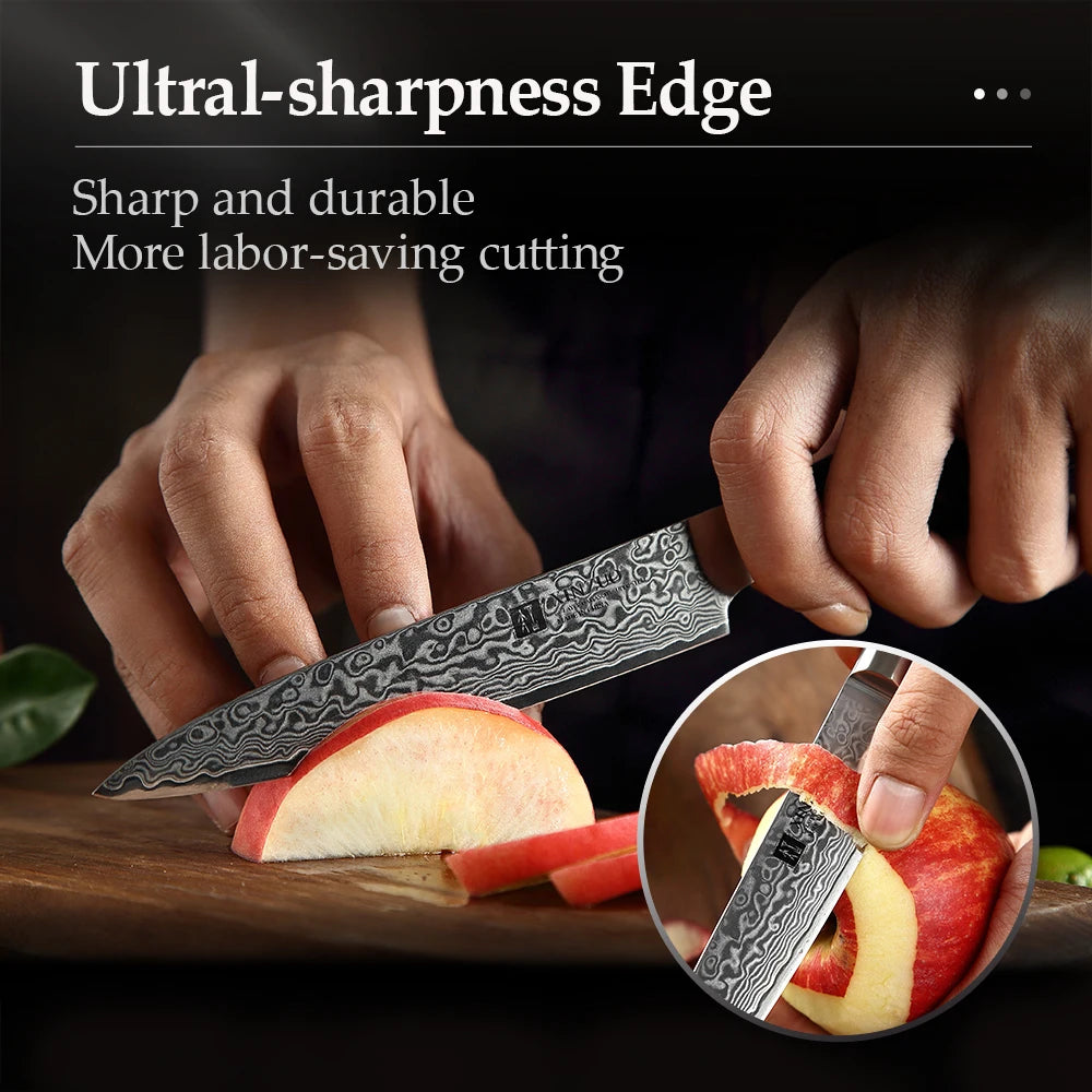 5"Inch Utility Knife Profesional Japanese Damascus Steel Kitchen Knife
