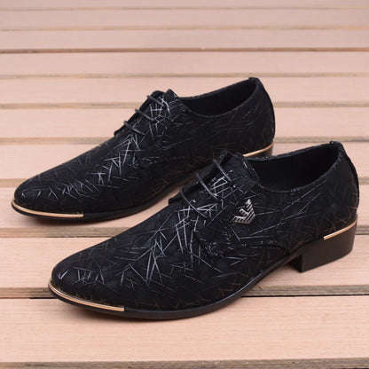 Men Wedding Shoes Microfiber Leather Formal Business Pointed Toe for Man Dress Shoes Men's Oxford Flats
