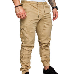 Men's Casual Jogging Pants Solid Color Pocket Pants Sports Pants