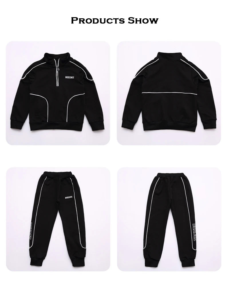 4 5 6 8 10 12 Years Big Boys Clothing Sets Autumn Cotton Long Sleeve Sweatshirt + Pants 2Pcs Kids Sports Suit Teenage Tracksuits