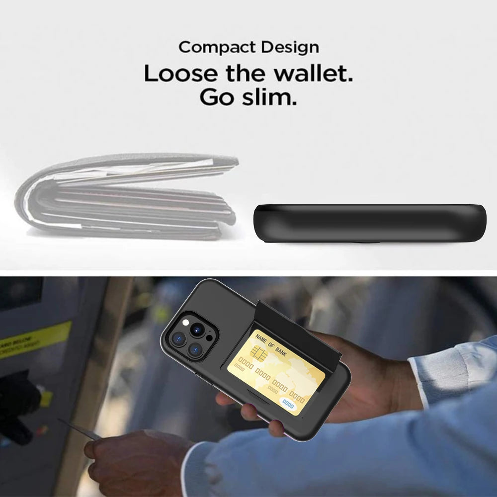 Credit Card Protective Wallets Case For iPhone 16 Pro 15 14 13 12 11 Pro Max for iPhone 16 Pro Max xr xs 7 8 Plus se 2020 Cover