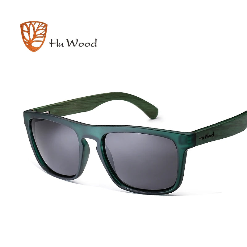 Sunglasses for Men Zebra Wood Polarized Sun glasses Rectangle Lenses