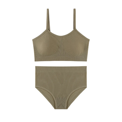 Women Underwear Seamless Bra Set High Waist Panties