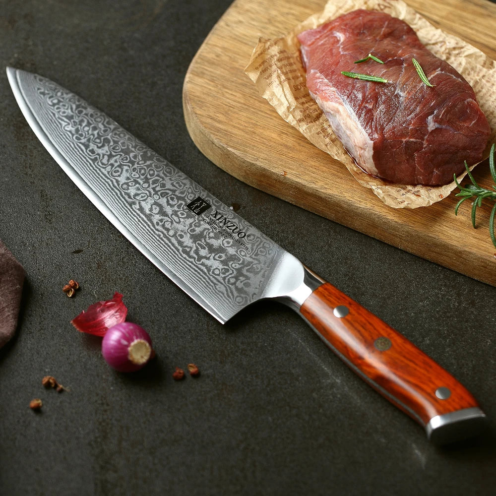 8.5 Inch Chef Knives High Carbon Chinese VG10 67 Layer Damascus Kitchen