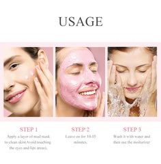 7pcs Mud Face Mask Mung Bean Matcha Cherry Blossoms Moisturizing Oil Control Firming Facial Mask Beauty Skin Care