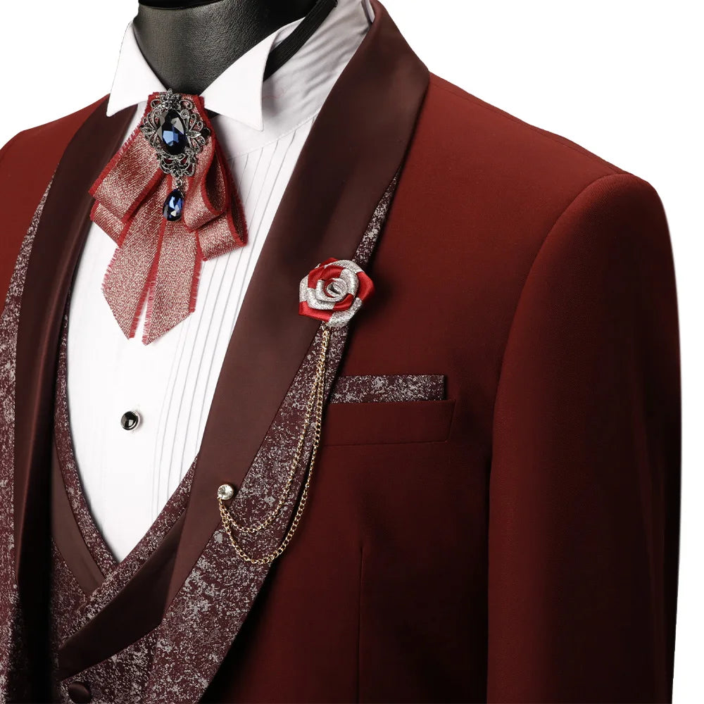 Tuxedo for Mens: Men Suit Bridegroom Wedding Tuxedo Slim Fit