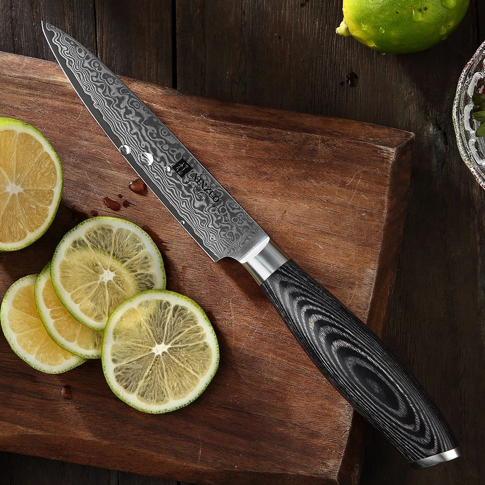 5"Inch Utility Knife Profesional Japanese Damascus Steel Kitchen Knife
