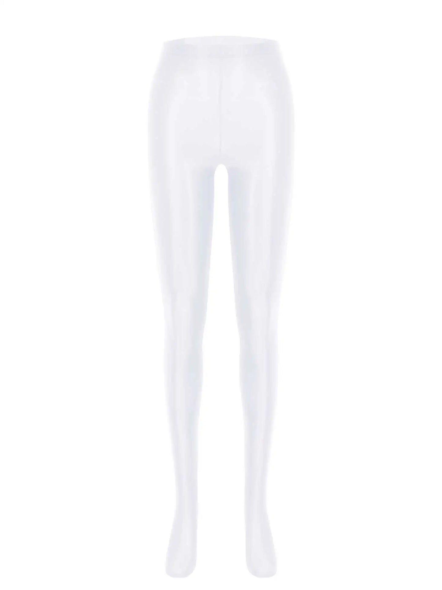 Women Glossy Solid Color Pantyhose High Waist Tights Stockings Footed Leggings
