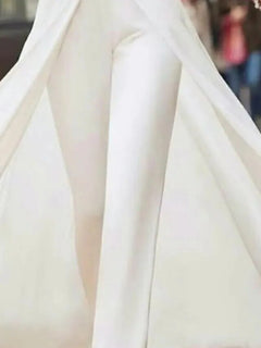 Wedding Jumpsuit Bride Wedding Dresses 2021 Vestidos Elegantes Para Mujer Shealth Long Sleeves Tulle Appliqued Bridal Gown