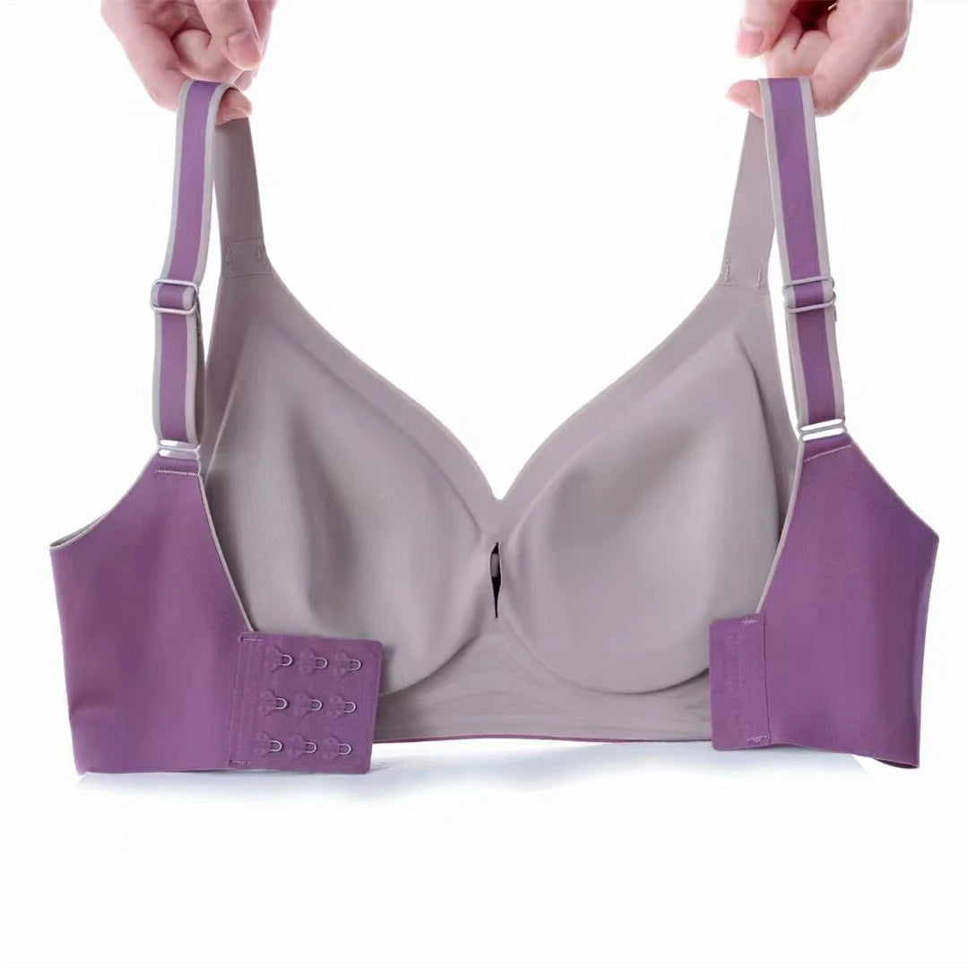 plus size women's underwear seamless no steel ring  bra push-ups comfortable