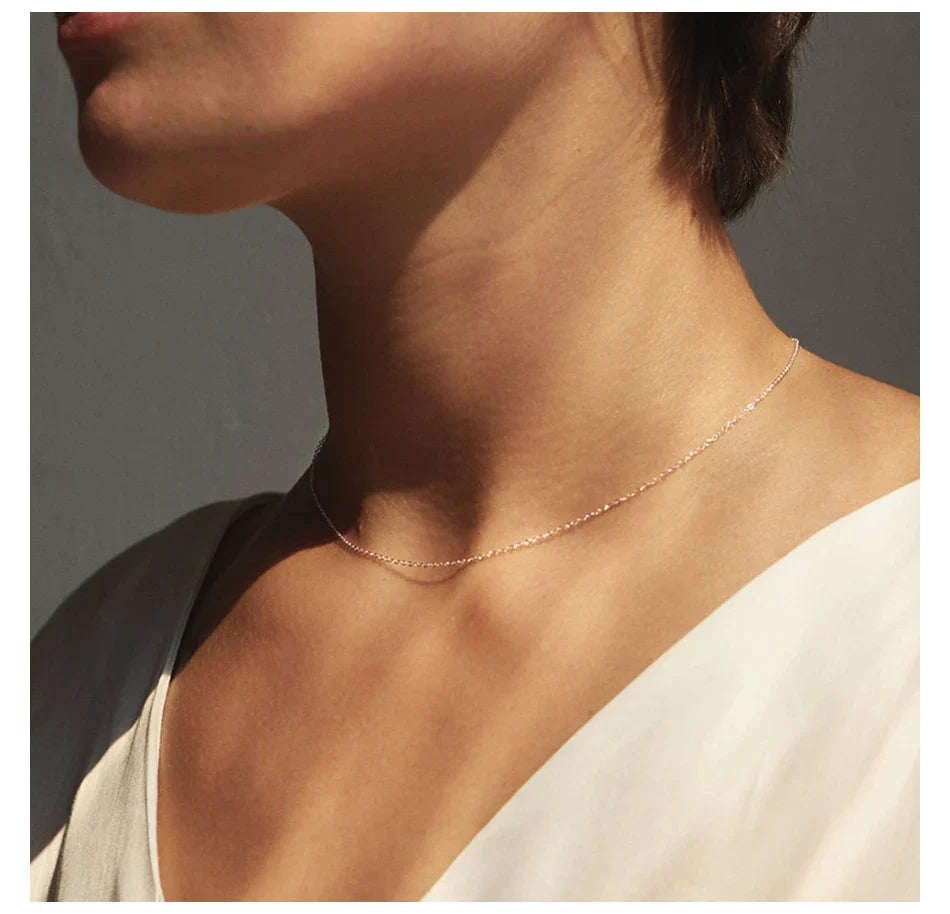 eManco Fine Chain Necklace Stainless Steel Gold Color Pendants Short Long Statement Women  Colar Gift Stainless Steel Jewelry